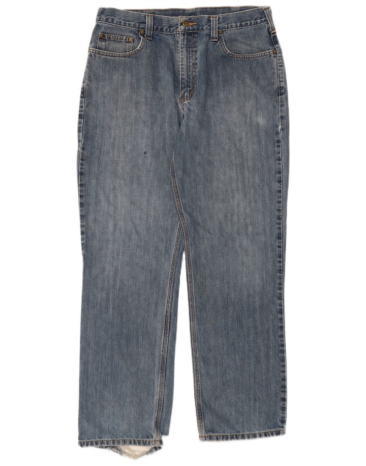 Carhartt muške ravne traperice W36 L32 plavi pamuk
