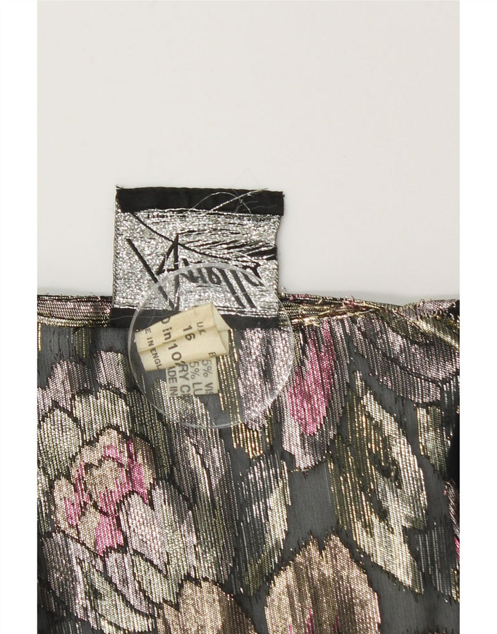 ARELLA ženski kratki kardigan UK 16 velikih raznobojnih cvjetova