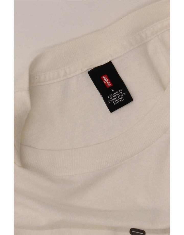 Levi's muška majica s grafičkim motivima, veliki bijeli pamuk