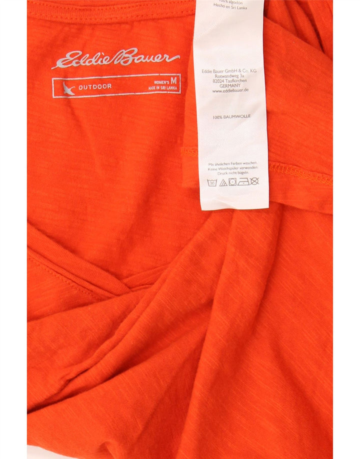 EDDIE BAUER Womens Top Long Sleeve UK 14 Medium Orange Cotton Vintage Eddie Bauer and Second-Hand Eddie Bauer from Messina Hembry 