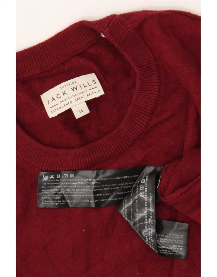 Jack Wills, muški džemper s okruglim izrezom, srednji crveni pamuk