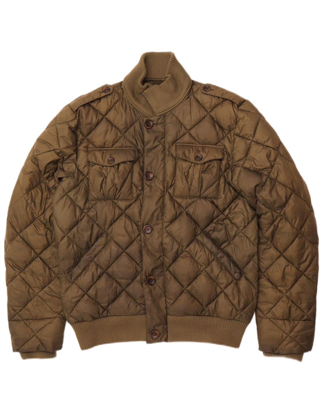 RIFLE Mens Padded Jacket UK 42 XL Khaki Polyester