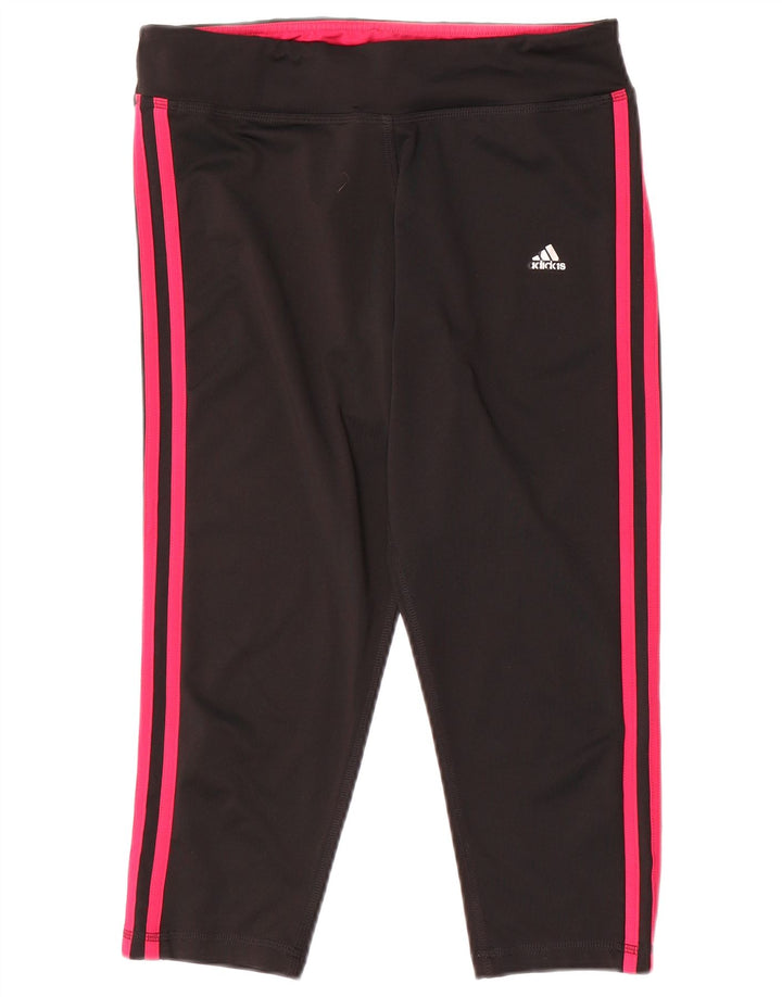 Adidas ženske Climalite Capri tajice UK 12/14 Srednje crni poliester