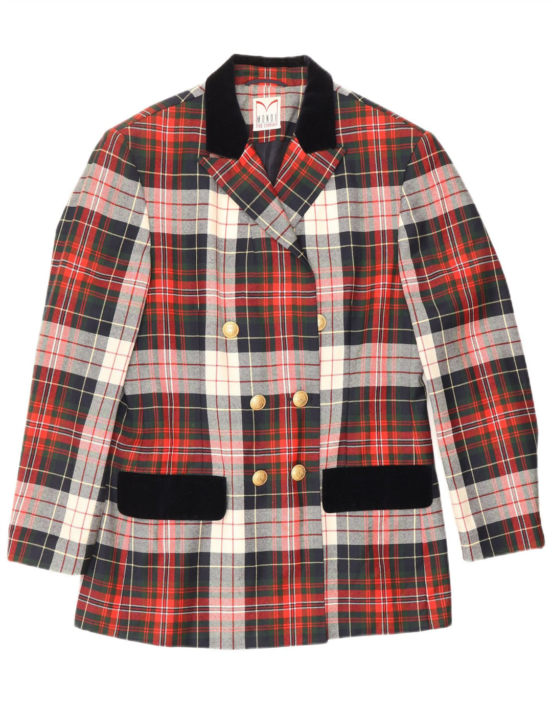 MONDI ženska duga jakna EU 38 srednje crveno karirano klasična