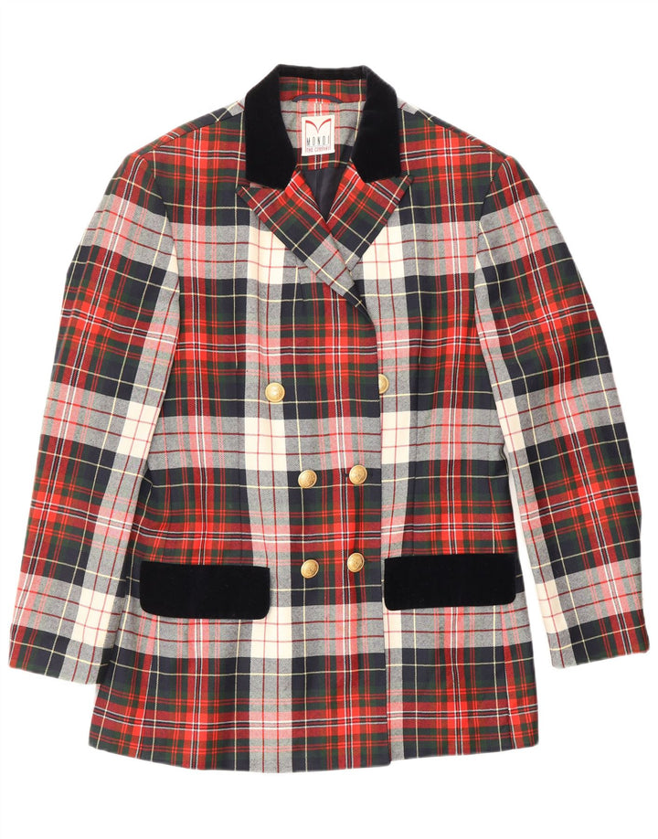 MONDI ženska duga jakna EU 38 srednje crveno karirano klasična