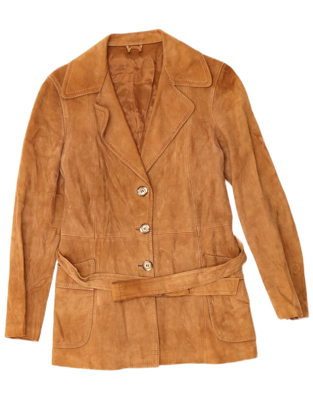 VINTAGE Ženska antilop jakna UK 14 Srednje smeđa