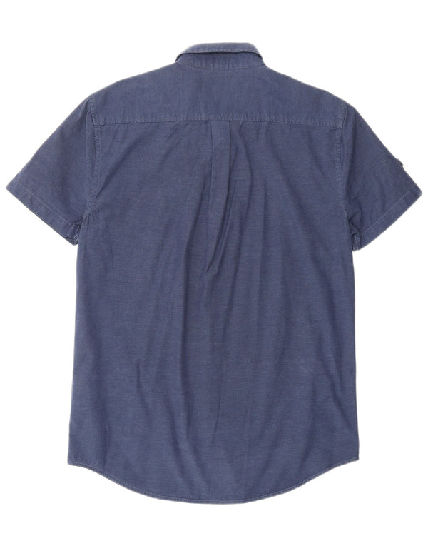 SUPERDRY muška košulja kratkih rukava standardnog kroja, srednje tamnoplavi pamuk