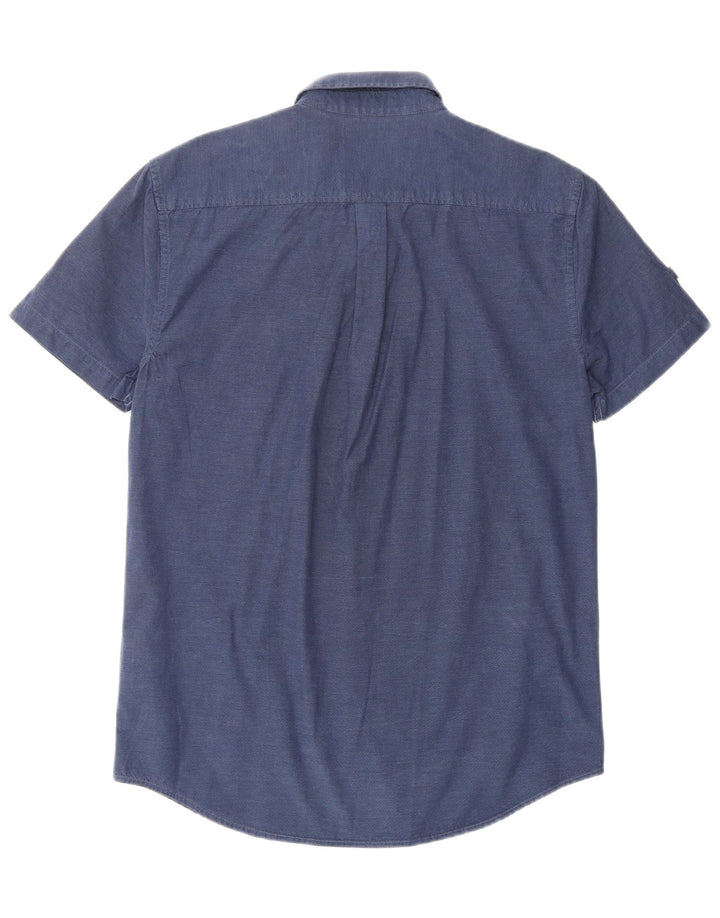 SUPERDRY muška košulja kratkih rukava standardnog kroja, srednje tamnoplavi pamuk