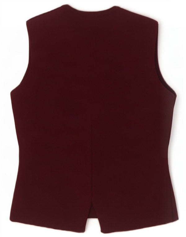 Zara Womens Knit Waistcoat UK 8 Small Burgundy