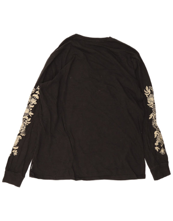 Billabong Mens Core Fit Slim Fit Graphic Top Long Sleeve 2XL Black Cotton