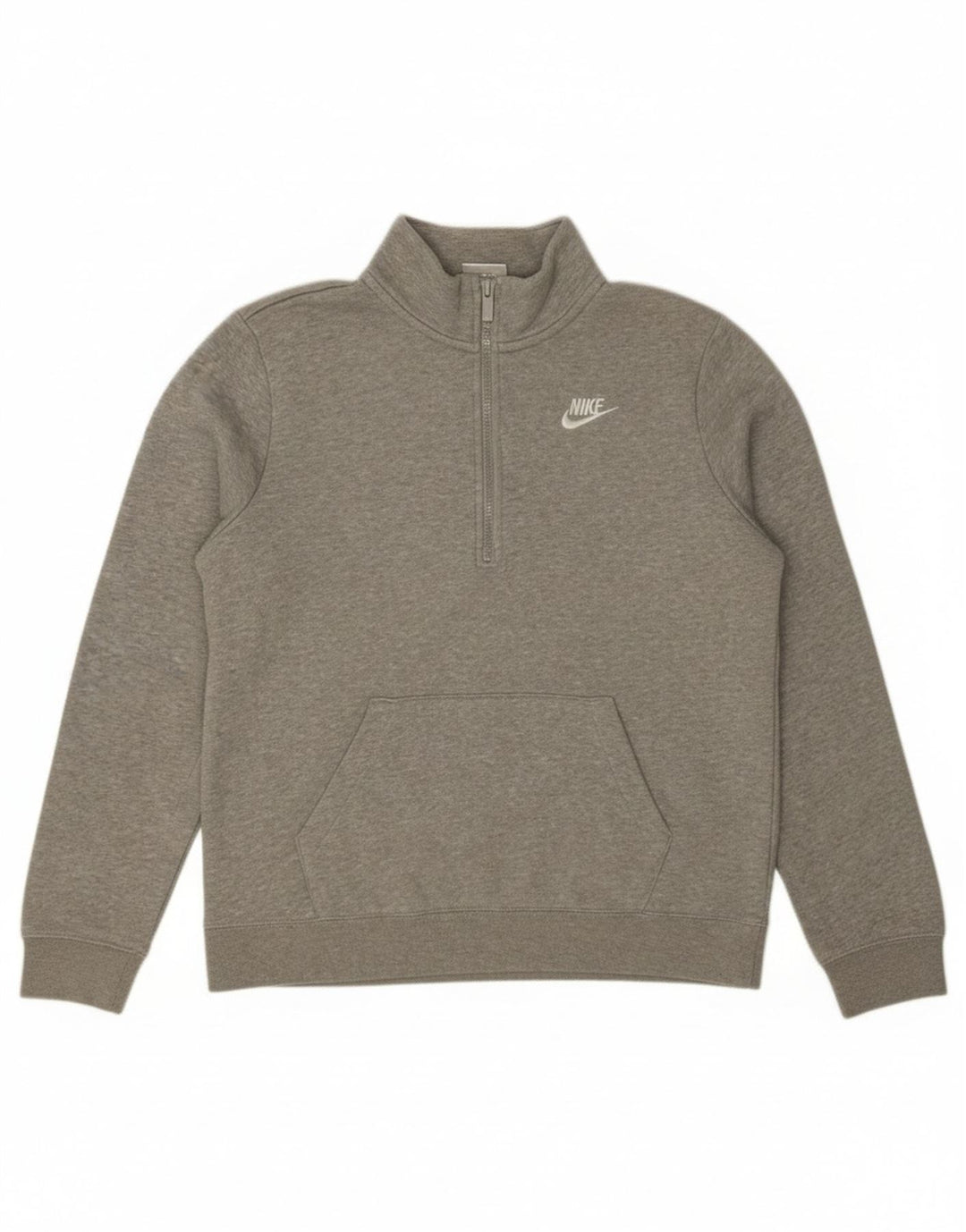 Nike ženska majica s kratkim izrezom s patentnim zatvaračem UK 10 Small Grey Flected