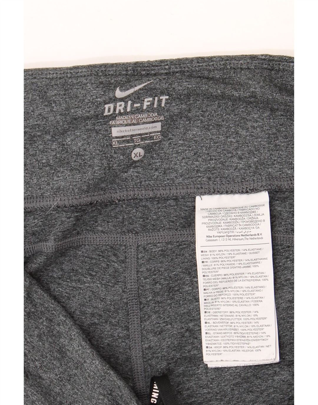 NIKE ženske tajice Dri Fit UK 18 XL sivi poliester