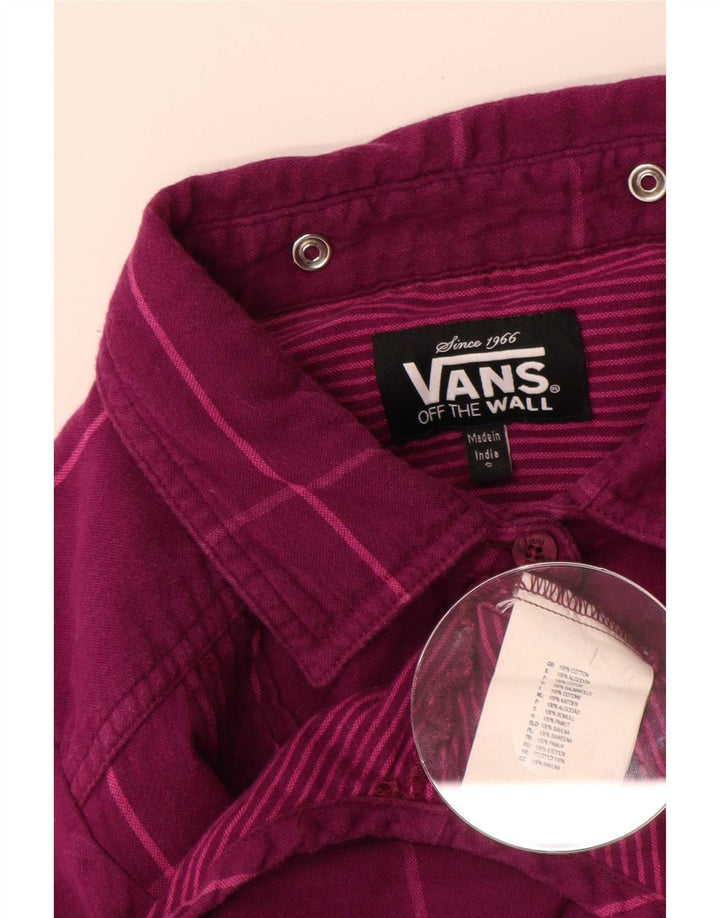 Vans ženska košulja UK 10 mali ljubičasti karirani pamuk