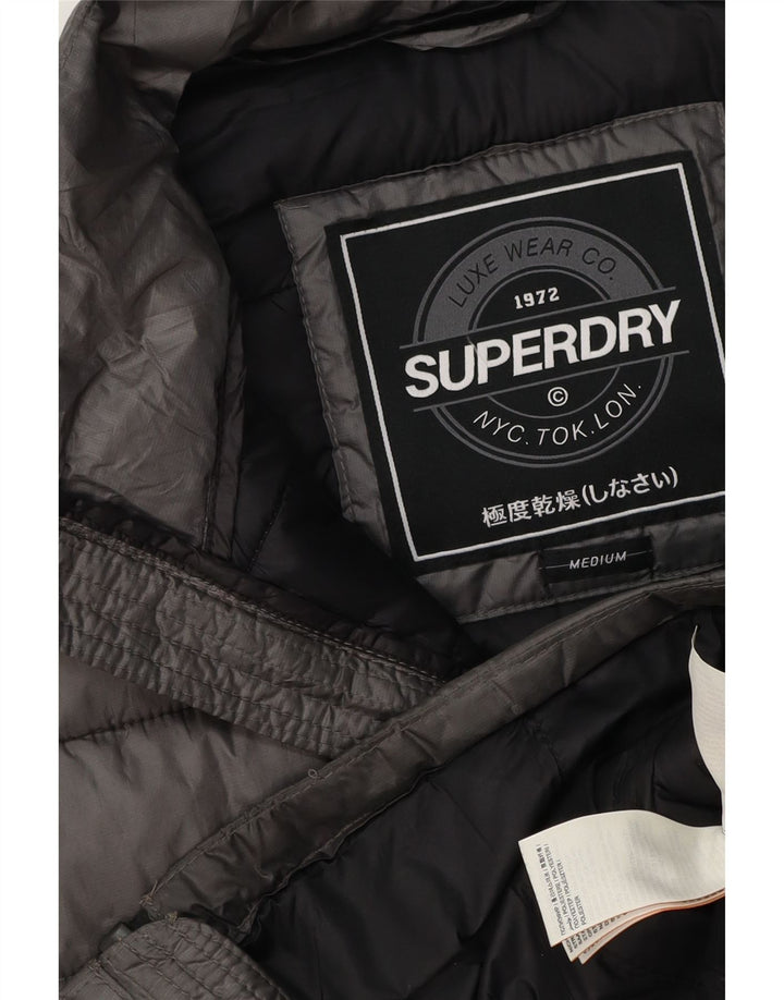 Superdry ženska jakna bez rukava podstavljena UK 14 srednje sivi poliester