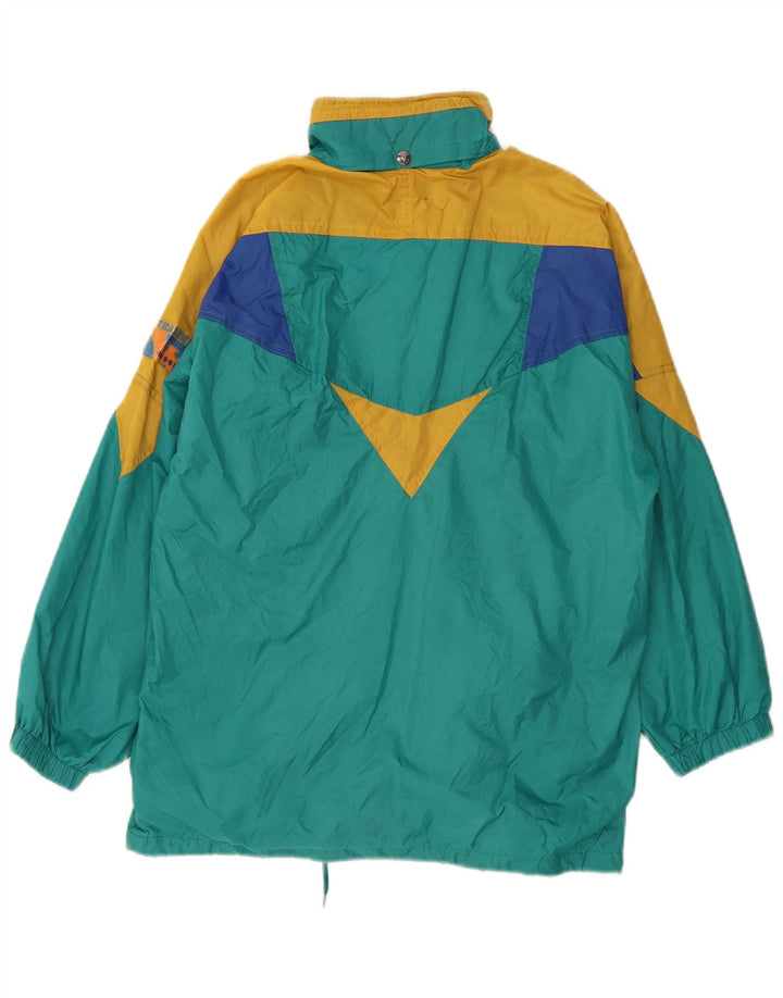 VINTAGE muška jakna vjetrovka UK 40 Large Blue Colourblock Poliamid