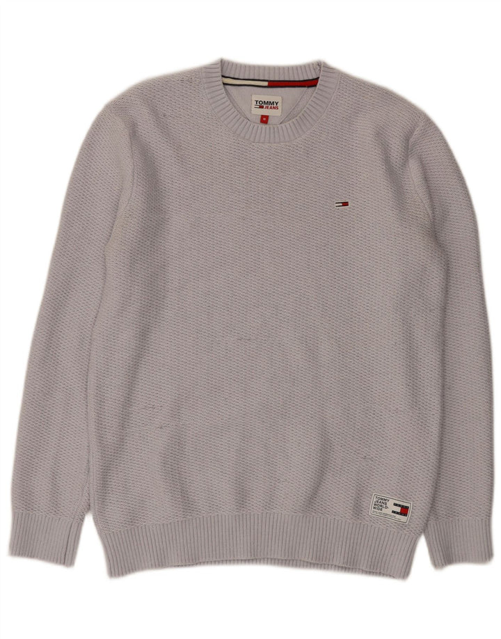 Tommy Hilfiger muški džemper s okruglim izrezom srednje sivi poliester