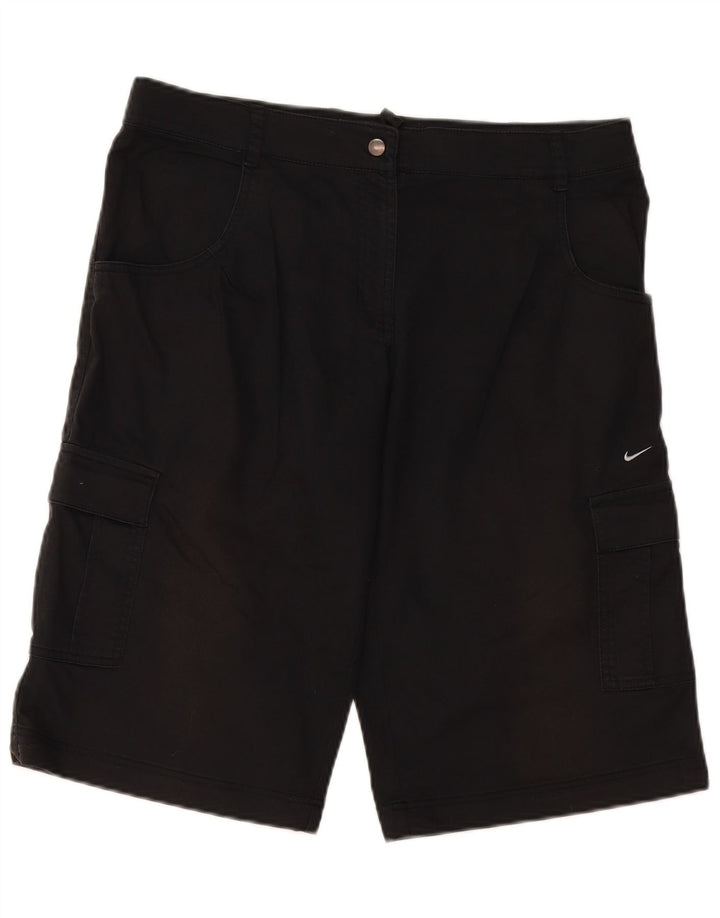 Nike ženske kargo kratke hlače UK 12 srednje W36 crni pamuk