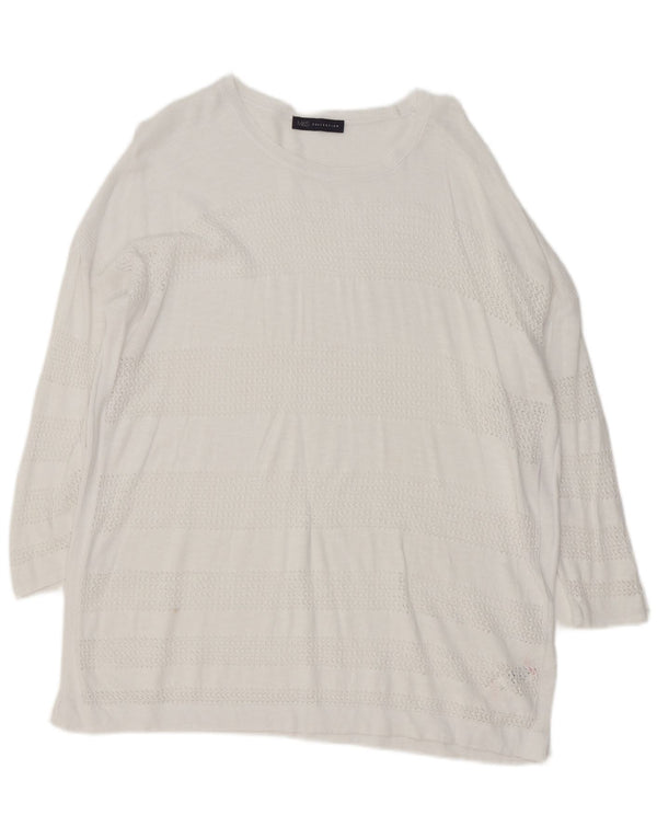 Marks & Spencer ženski pulover s velikim izrezom UK 18 XL bijeli