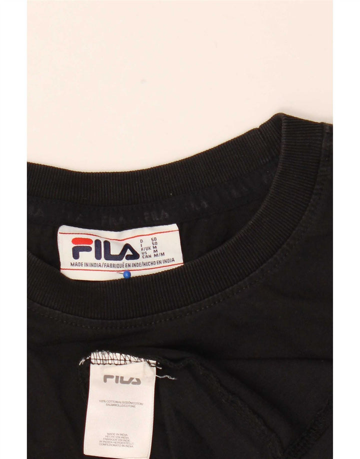 Fila muška majica kratkih rukava srednje veličine, crni pamuk