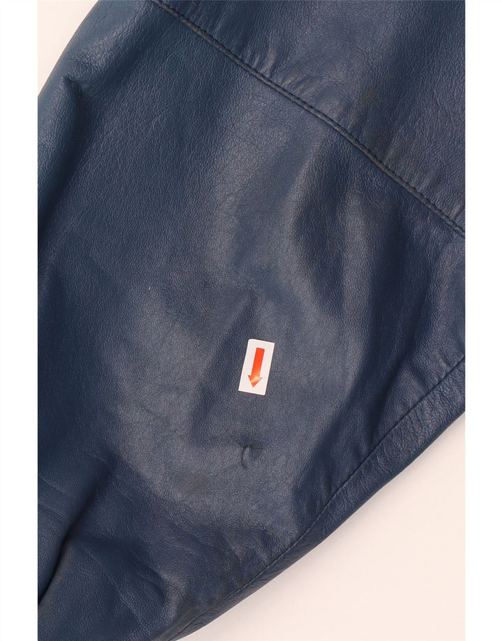 VINTAGE muška vojna kožna jakna IT 52 XL plava koža