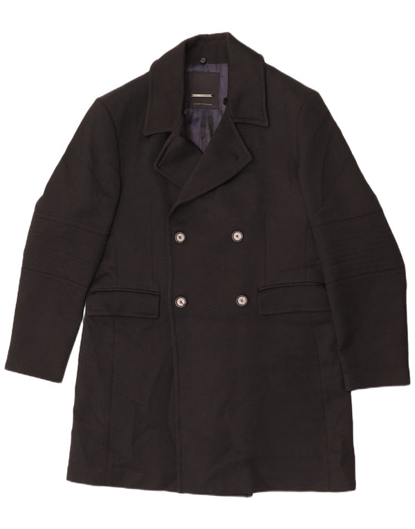 Zara muški kaput s dvorednim kopčanjem UK 44 2XL crni