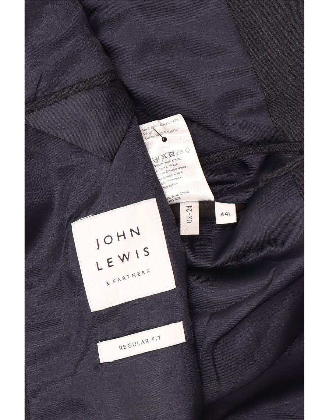 John Lewis muška jakna sa 2 gumba UK 44 2XL sivi poliester