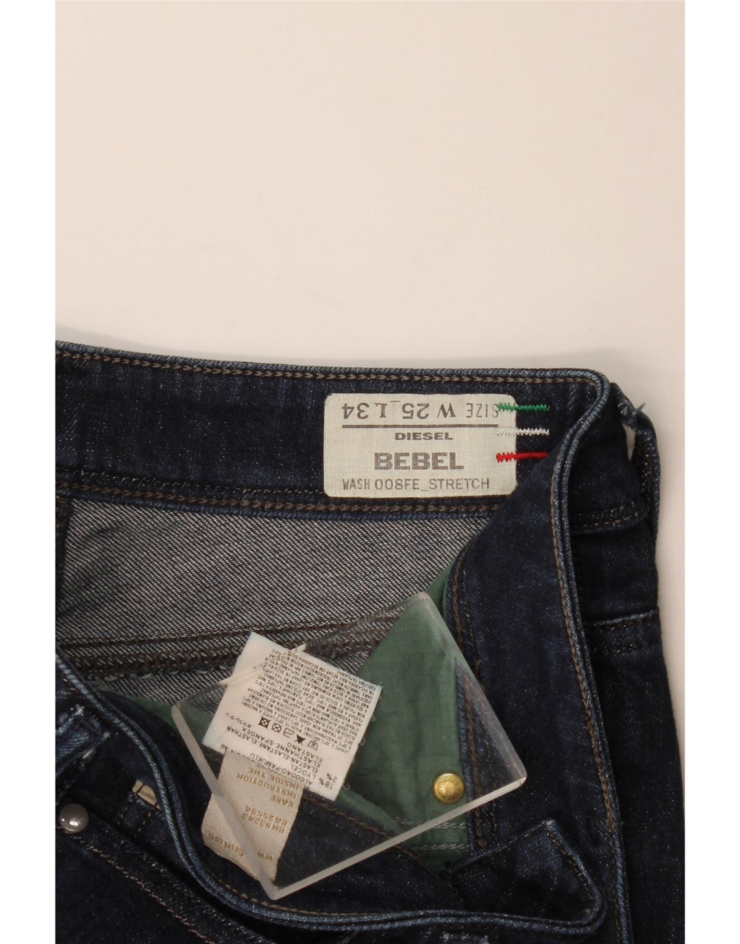Diesel ženske traperice BEBEL Bootcut W25 L30 tamnoplavi pamuk