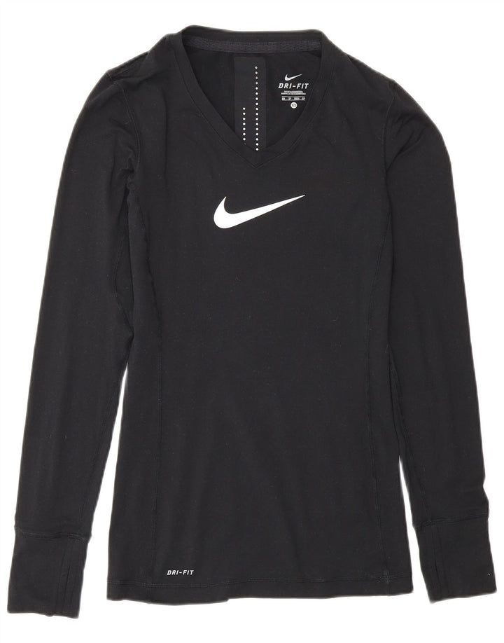 Nike muška majica Dri Fit Graphic s dugim rukavima XS crna poliesterska