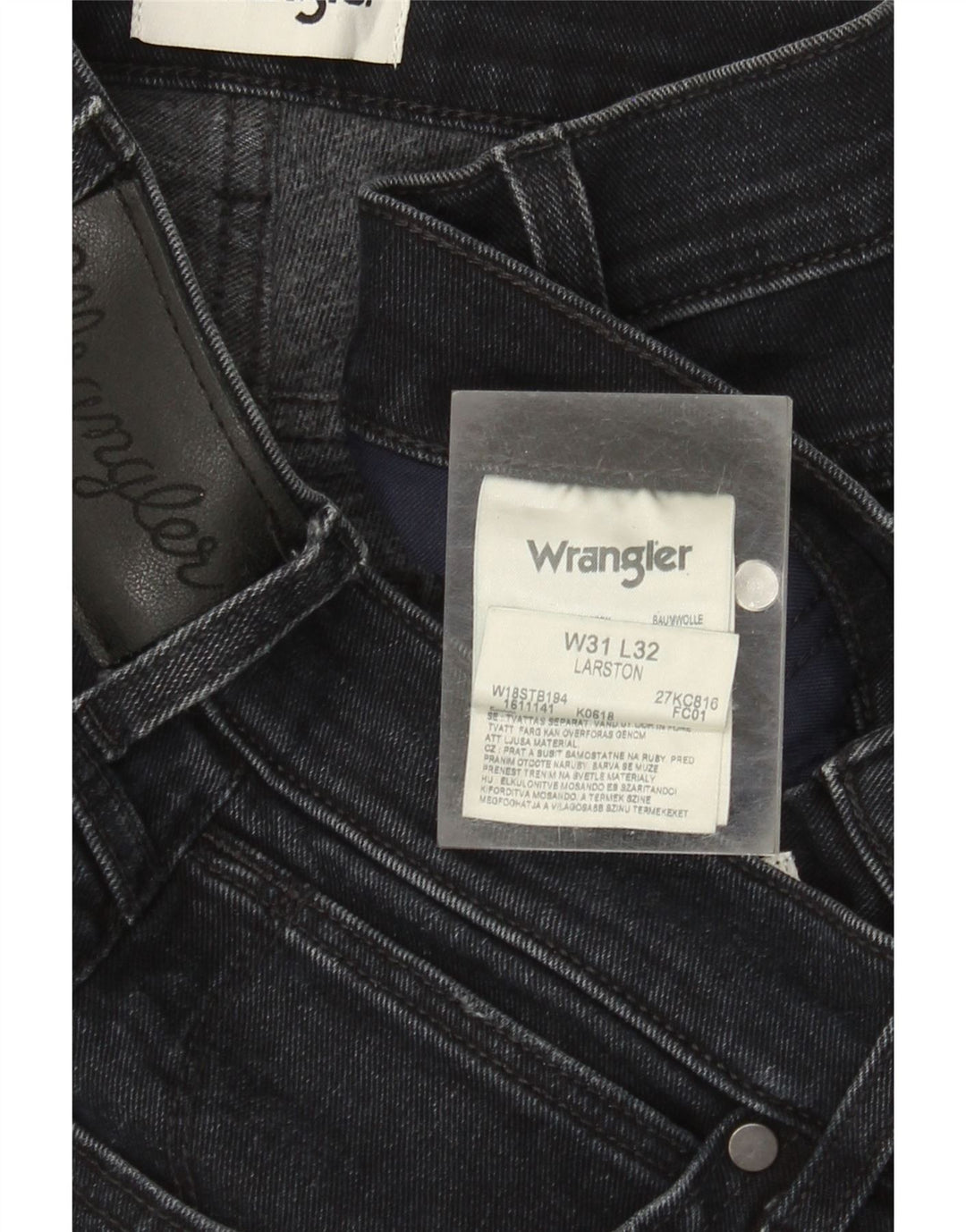WRANGLER Muške uske traperice Larston W31 L32 tamnoplavi pamuk