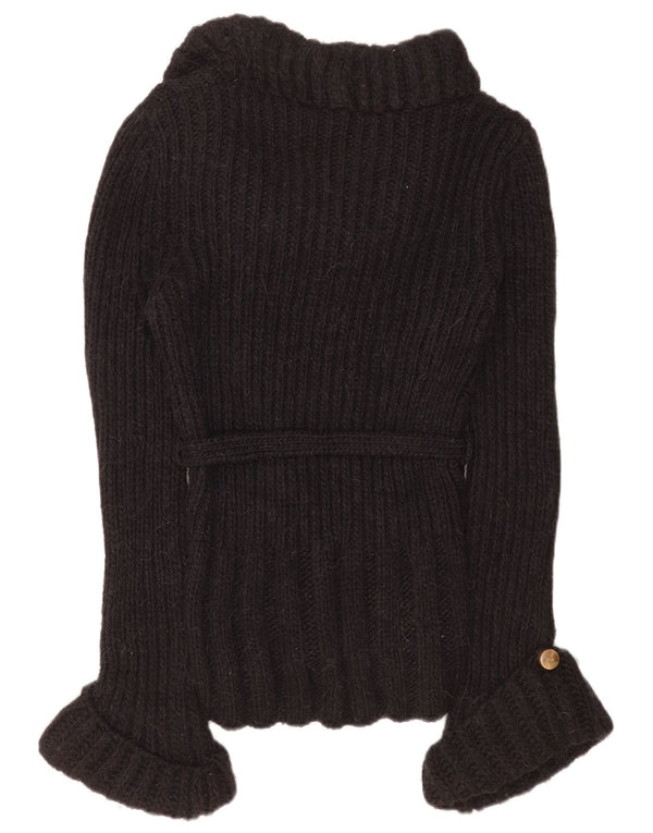 Roberto Cavalli Womens Roll Neck Jumper Sweater IT 42 Medium Black Wool
