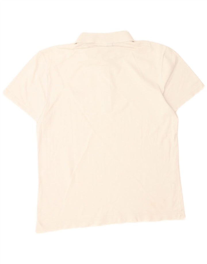 Lacoste muška pripijena polo majica veličine 4 srednje bijelog pamuka