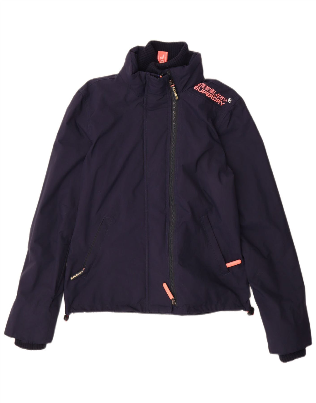 Superdry ženska jakna s vjetrovkom UK 10 Mala tamnoplava najlonska