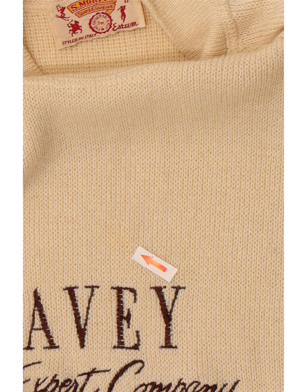 S.Moritz muški džemper s grafičkim ovratnikom, veliki bež