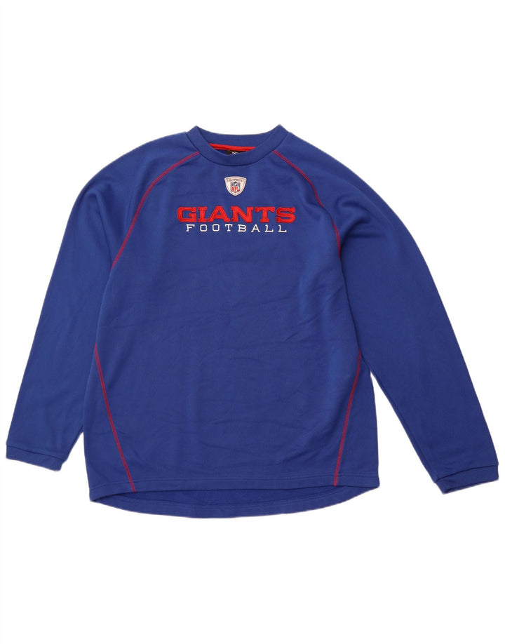 REEBOK Muška majica Giants Graphic s dugim rukavima, veliki plavi poliester