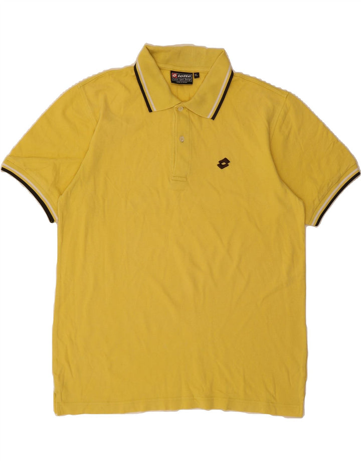 LOTTO Mens Polo Shirt XL Yellow Vintage Lotto and Second-Hand Lotto from Messina Hembry 