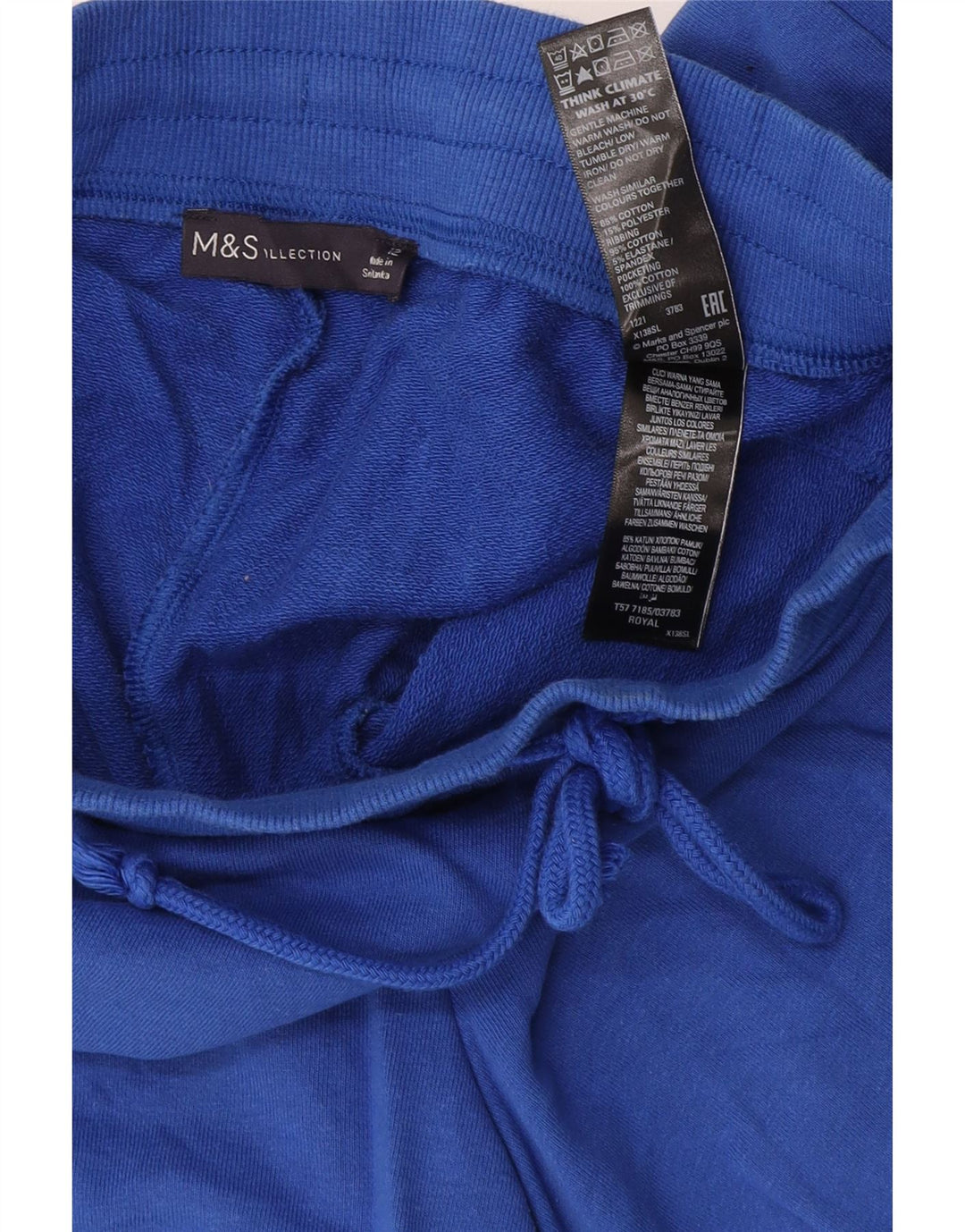 Marks & Spencer ženske sportske kratke hlače UK 12 Srednje plavi pamuk