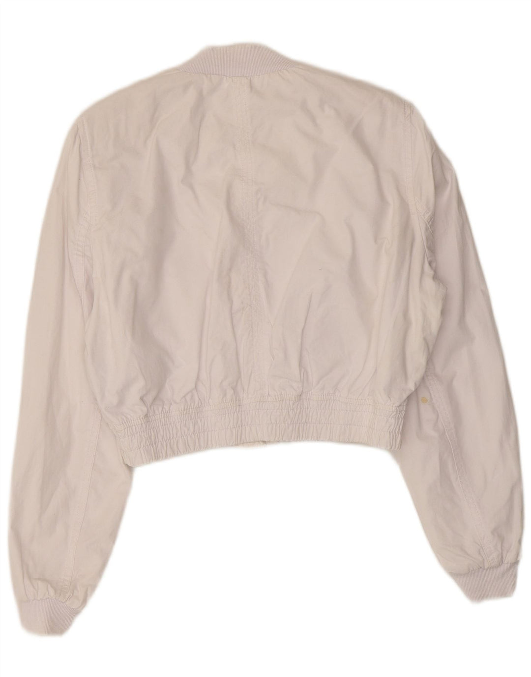 Zara ženska prevelika bomber jakna UK 10 Mala bijela pamučna