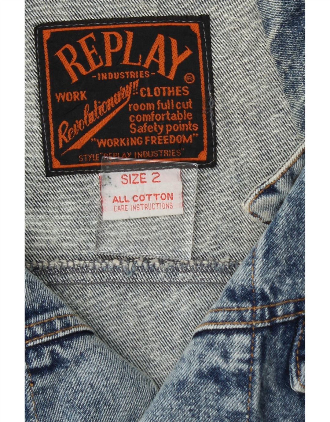 REPLAY Womens Oversized Denim Coat US 2 XS Blue Cotton Vintage Replay and Second-Hand Replay from Messina Hembry 