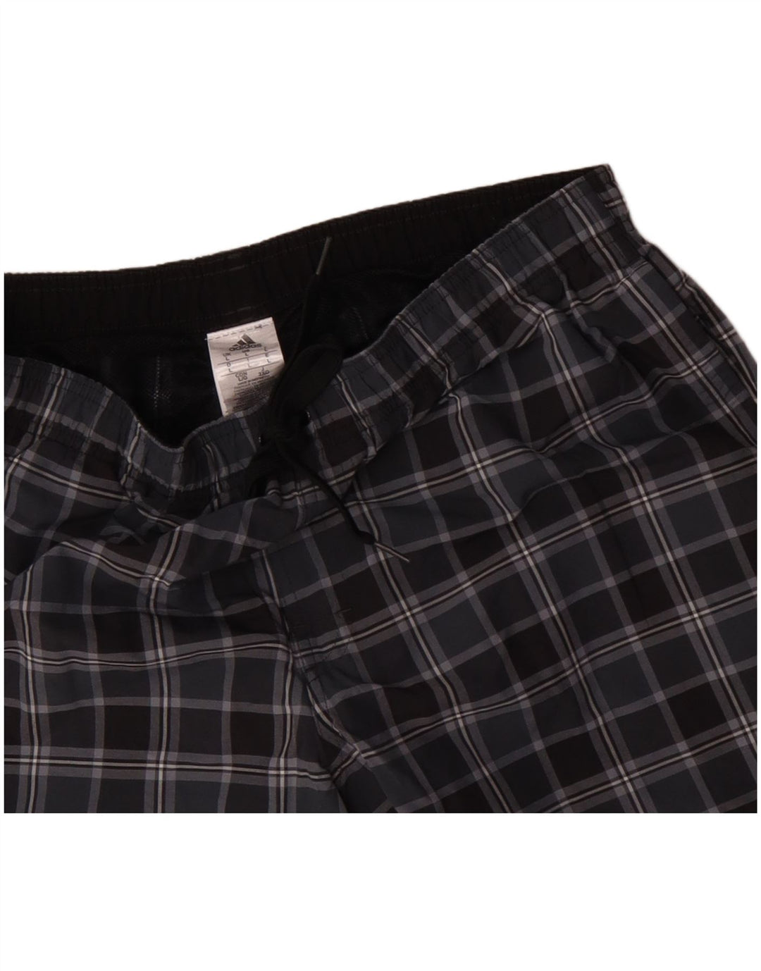 Adidas muške kratke hlače za plivanje, veliki crni karirani poliester