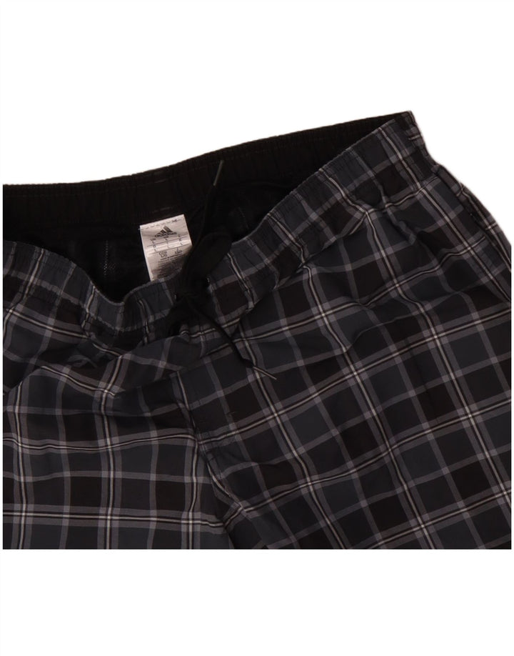 Adidas muške kratke hlače za plivanje, veliki crni karirani poliester