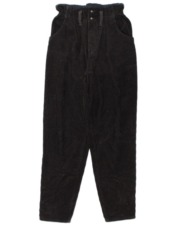 Vintage ženske sužene hlače od samta W29 L28 crni pamuk