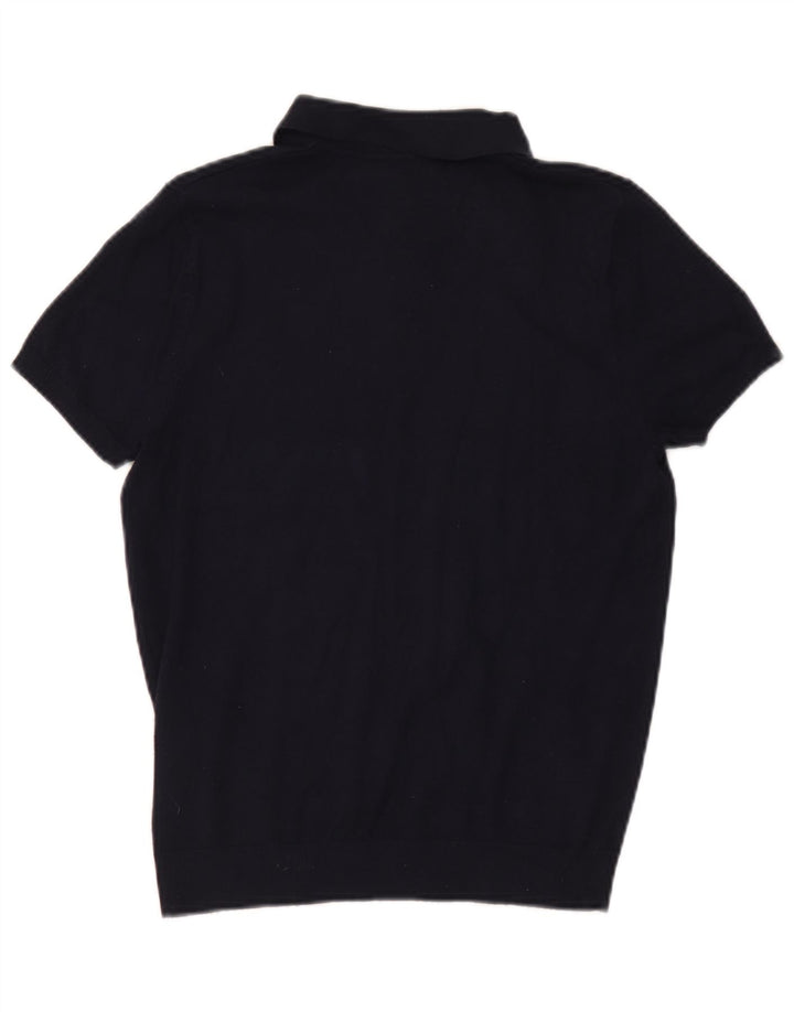 Zara muška polo majica mala tamnoplava viskoza