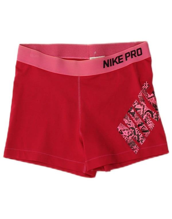 Nike ženske kratke sportske hlače Dri Fit Graphic UK 16 veliki crveni poliester