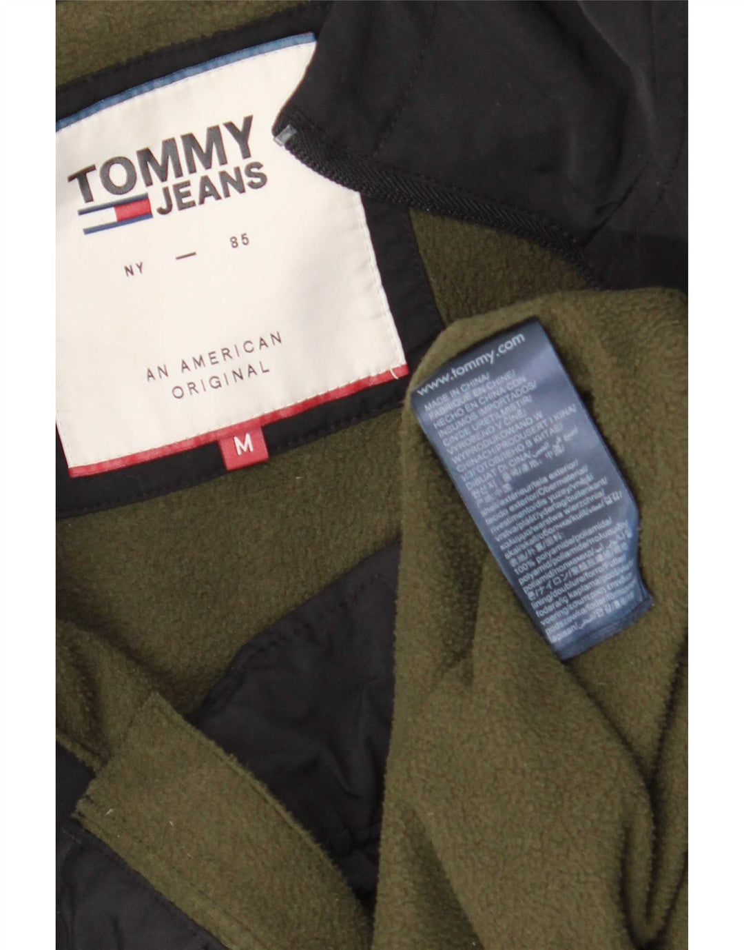 Tommy Hilfiger muška bomber jakna s kapuljačom UK 38 Srednje crni poliamid