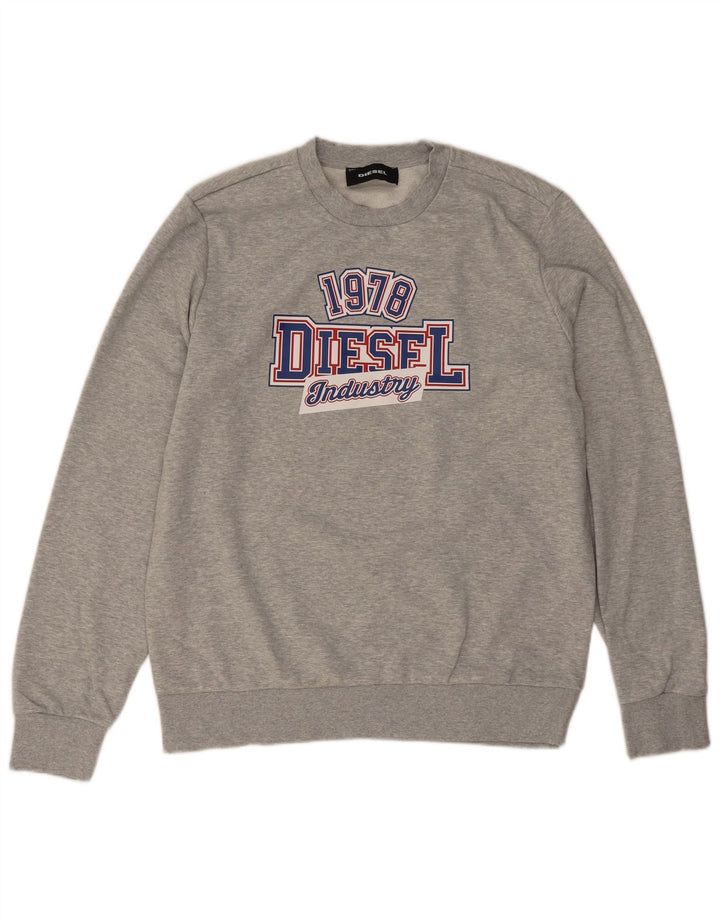 Diesel muška majica s grafičkim motivima, veliki sivi flekasti pamuk