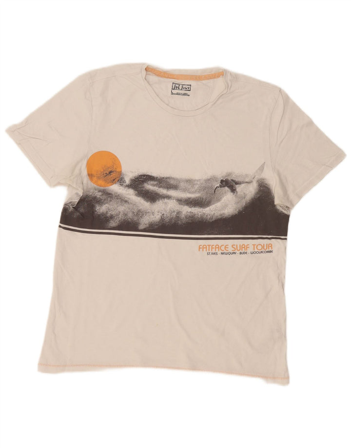 Veliki bijeli pamuk, muška majica s grafičkim motivima Fat Face