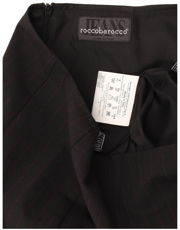 Roccobarocco ženska pencil suknja IT 42 srednje veličine W26 crne pruge
