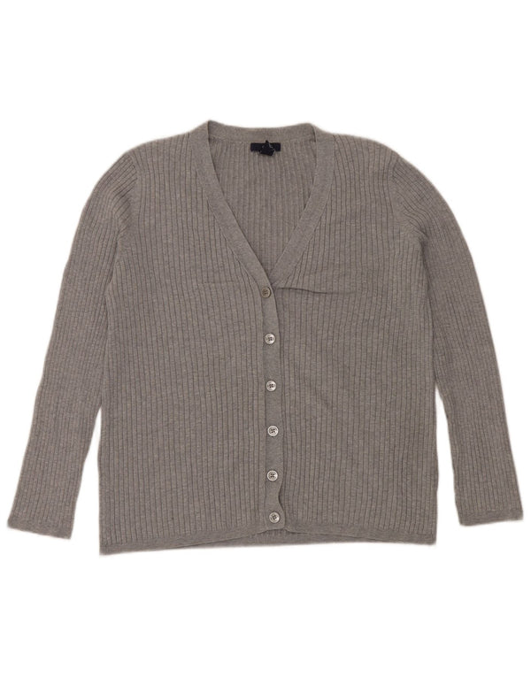 Gap Womens Cardigan Sweater UK 14 Large Grey Cotton Classic