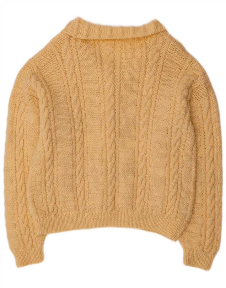 VINTAGE ženski kratki kardigan pulover UK 18 XL bež