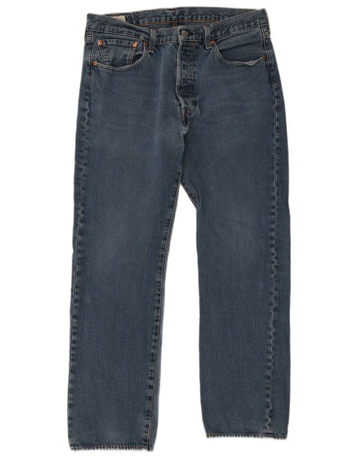 Levi's muške ravne traperice W34 L30 plavi pamuk